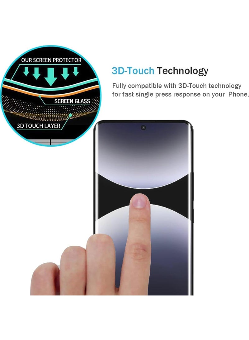 موز Fingerprint Unlocking Support, Glass Screen Protector for Xiaomi Redmi Note 14 Pro+ 5G, Full Glue Tempered Glass Film, 9H Hardness, HD, Anti-Scratch, Anti-Shatter, (Xiaomi Redmi Note 14 Pro+ 5G) - Image 5